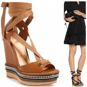CHRISTIAN LOUBOUTIN | TRIBULI CHAIN WEDGE SZ 40